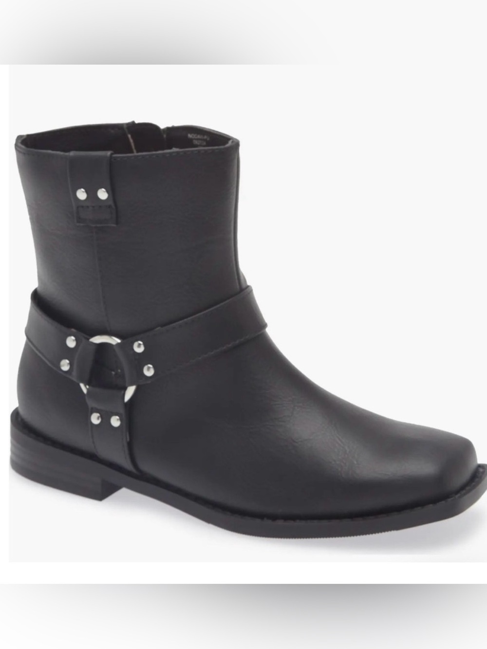 Nordstrom Davi Moto Black Mid-Calf Boots Kids Size 3